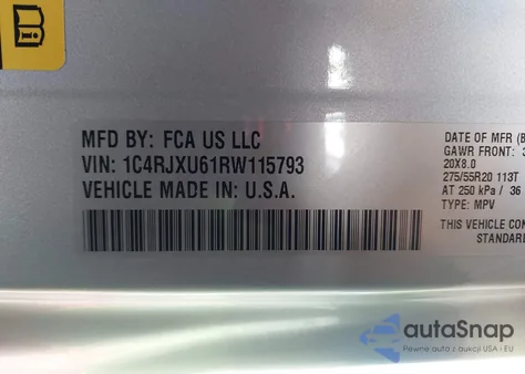 2024 Jeep Wrangler 4Xe Summit 4Xe z USA, uszkodzony, nr VIN 1C4RJXU61RW115793